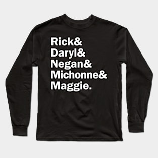 Funny Names x The Walking Dead (Rick, Michonne, Maggie, Daryl, Negan) Long Sleeve T-Shirt